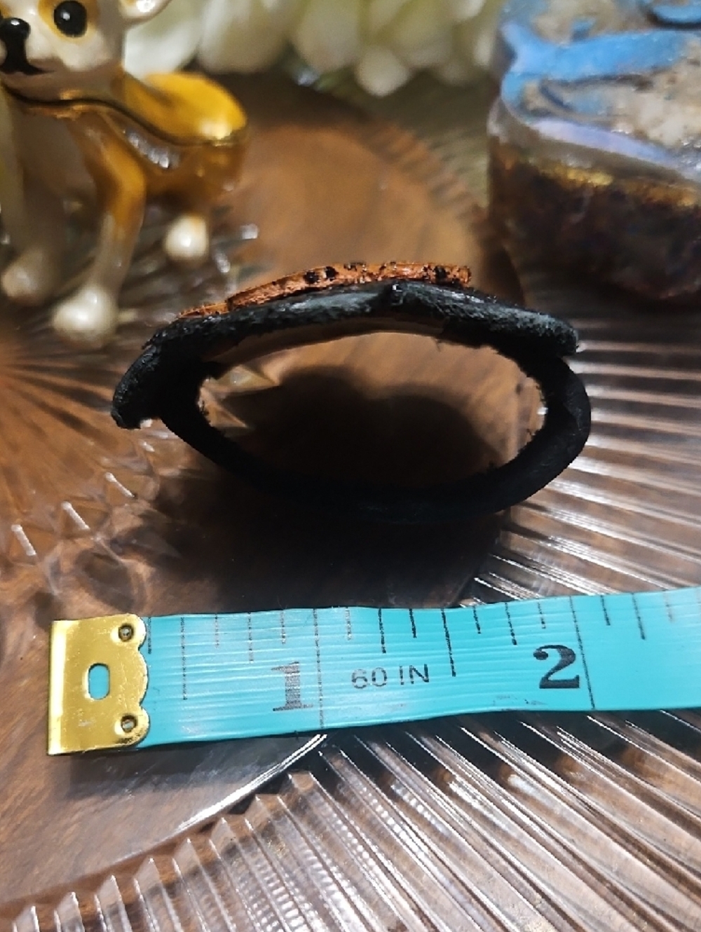 Hand Crafted Genuine Leather Flower Dog Collar Charm NEW - Picture 8 of 10